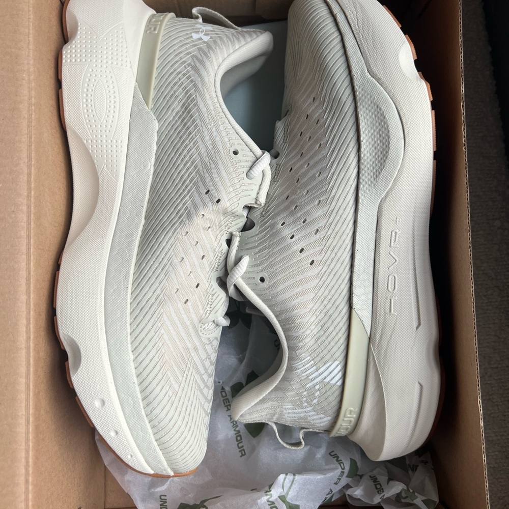 Under Armour Women's Infinite Pro Running Shoes Summit White/Khaki Base - Picture 2 of 6